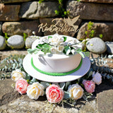 Zuckerblumen Bouquet Rosen weiß