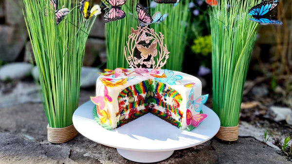 Bunte Zitronen Frischkäse Torte