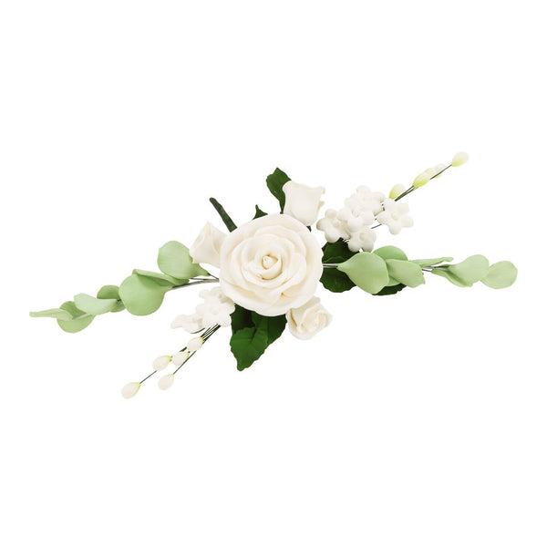 Zuckerblumen Bouquet Rosen weiß