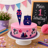 Schultüte Pegasus Tortendeko (essbar)