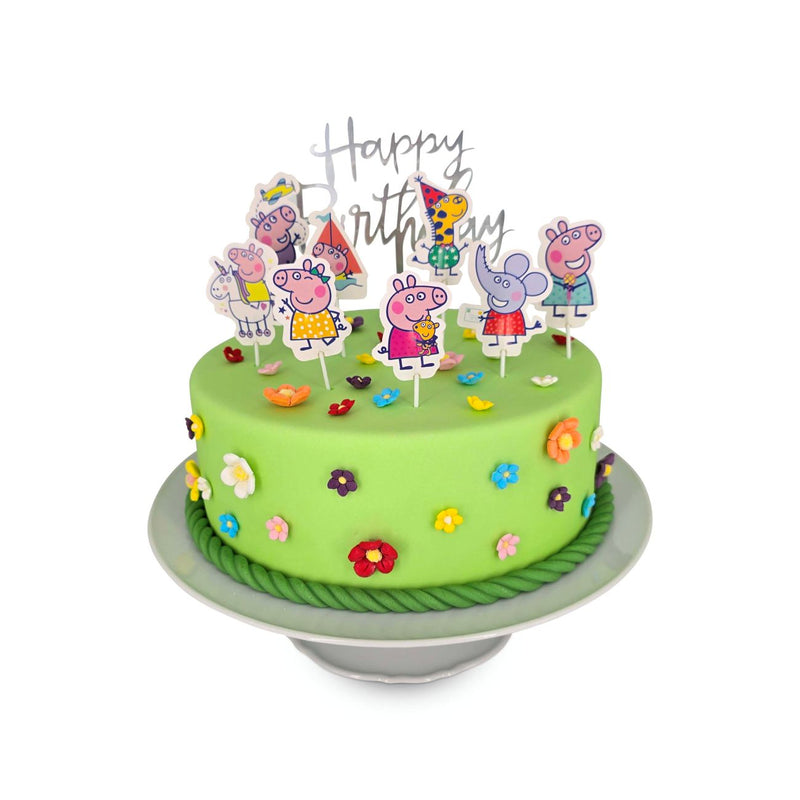 Blumenwiese mit Peppa Wutz Topper