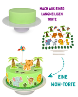 Dschungel Tortendeko (essbar)