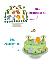 Dschungel Tortendeko (essbar)