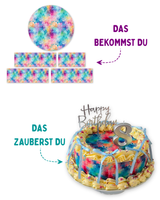 Bunte Party Tortendeko (essbar)