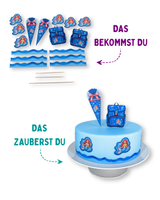 Schultüte Meerjungfrau Tortendeko (essbar)