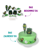 Schultüte Dino Tortendeko (essbar)