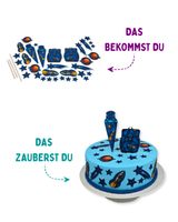 Schultüte Rakete Tortendeko (essbar)