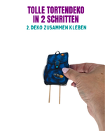 Schultüte Rakete Tortendeko (essbar)