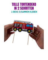 Feuerwehr Tortendeko (essbar)