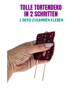 Schultüte Einhorn Tortendeko (essbar)