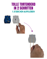 Schultüte Rakete Tortendeko (essbar)
