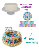 Bunte Party Tortendeko (essbar)